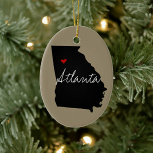 Georgia Town Ceramic Tree Decoration
