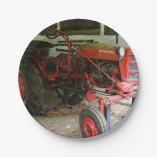 Georgia tractor paper plate