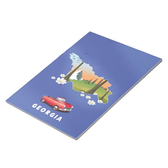 Georgia travel poster notepad (Angled)