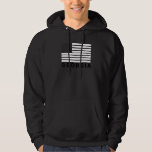 Georgia USA Flag Athens Red & Black Athens GA Amer Hoodie