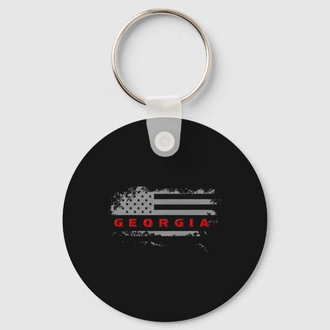 Georgia Usa Flag  Key Ring (Front)