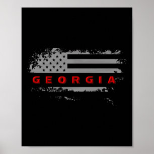 Georgia Usa Flag  Poster