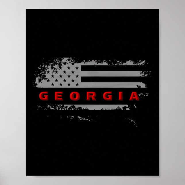 Georgia Usa Flag  Poster (Front)