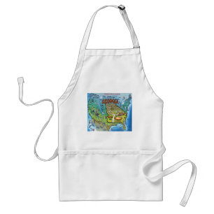 Georgia USA Map Standard Apron