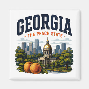 Georgia USA The Peach State Magnet