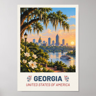 Georgia USA – Vintage Travel Poster