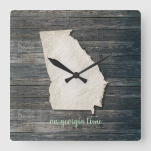 Georgia Wall Clock – Rustic Farmhouse State Decor