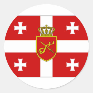 Georgia War Flag Classic Round Sticker