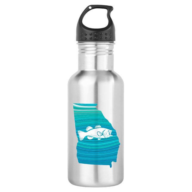 Georgia Wave Fishing 532 Ml Water Bottle (Front)