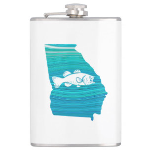 Georgia Wave Fishing Hip Flask