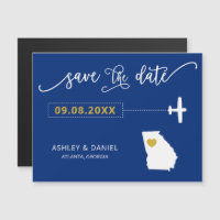 Georgia Wedding Save the Date Card, Map