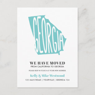 GEORGIA We've moved New address New Home Postcard