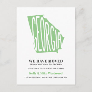 GEORGIA We've moved New address New Home   Postcard