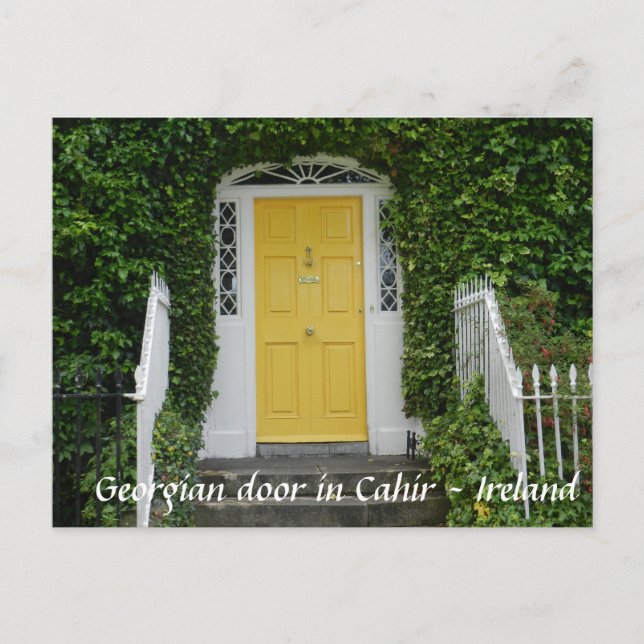 Georgian door in Cahir - Ireland Postcard (Front)