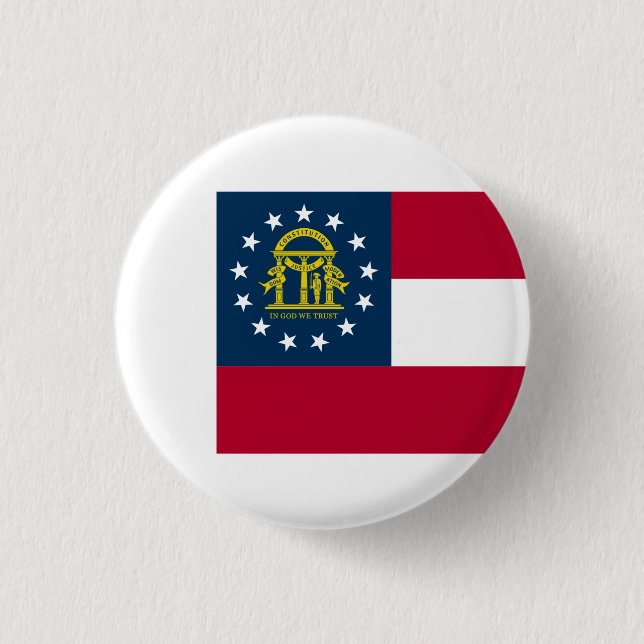 Georgian Flag, Flag of Georgia 3 Cm Round Badge (Front)