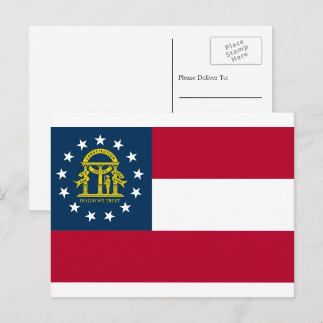 Georgian Flag, Flag of Georgia Postcard (Front/Back)