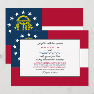 Georgian Flag, Flag of Georgia Wedding Invitation