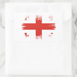 Georgian flag rectangular sticker