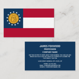 Georgian Flag & Seal, Flag of Georgia Business Card