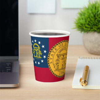 Georgian Flag & Seal, Flag of Georgia Paper Cups