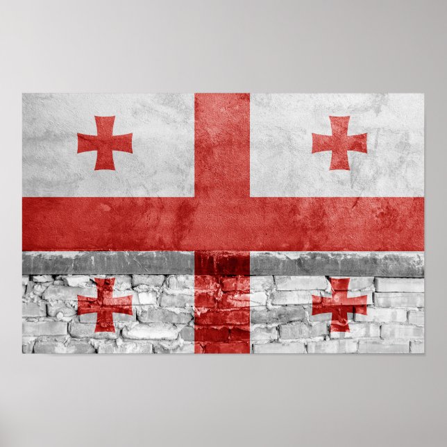 Georgian flag wall poster (Front)