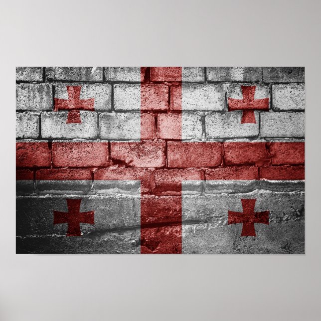 Georgian flag wall poster (Front)
