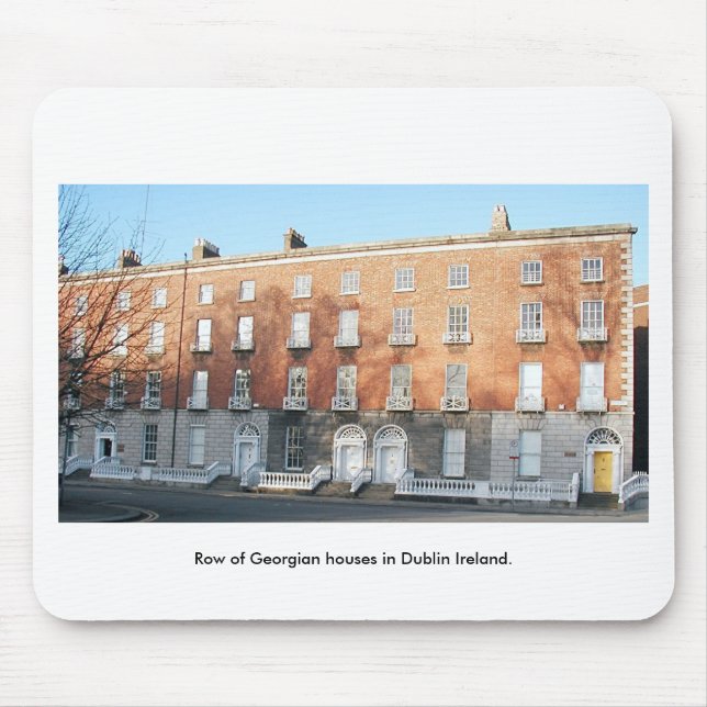 Georgian  House fronts in Dublin Ireland Mouse Mat (Front)