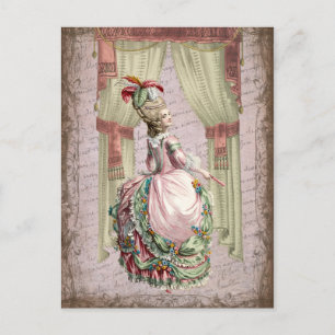 Georgian Lady - Pink Postcard