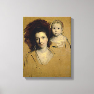 Georgiana, Countess Spencer and her Daughter Lady Canvas Print