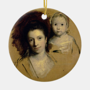 Georgiana, Countess Spencer and her Daughter Lady Ceramic Tree Decoration