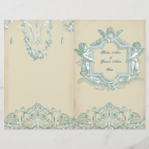 Georgiana (Cream) Bi-fold Wedding Programme