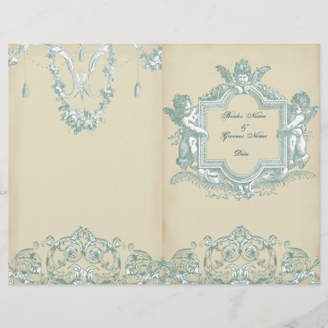 Georgiana (Cream) Bi-fold Wedding Programme (Front)