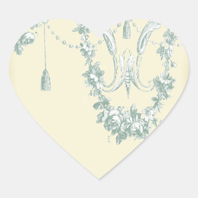 Georgiana (Cream) Envelope Heart Sticker (Front)