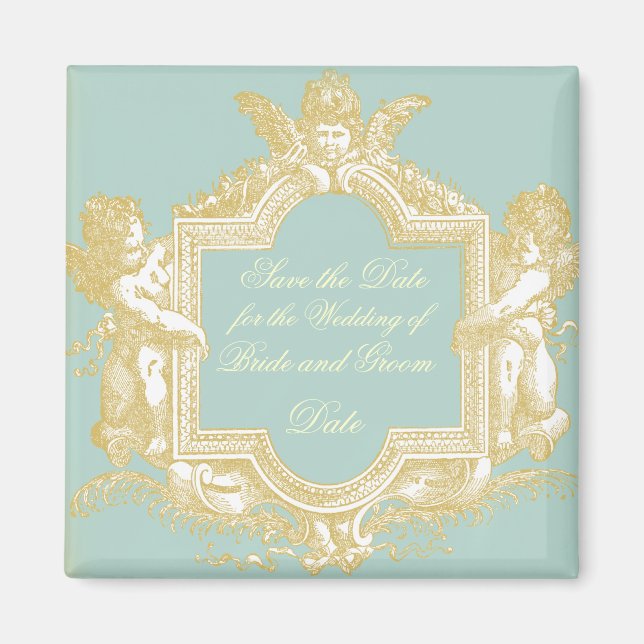 Georgiana (Marie Antoinette Blue) Save the Date Magnet (Front)