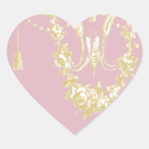 Georgiana (Peony pink) Heart Sticker