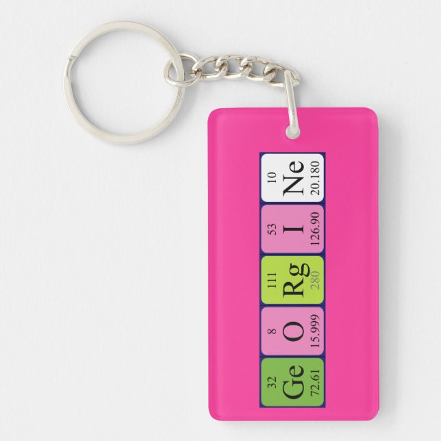 Georgine periodic table name keyring (Front)