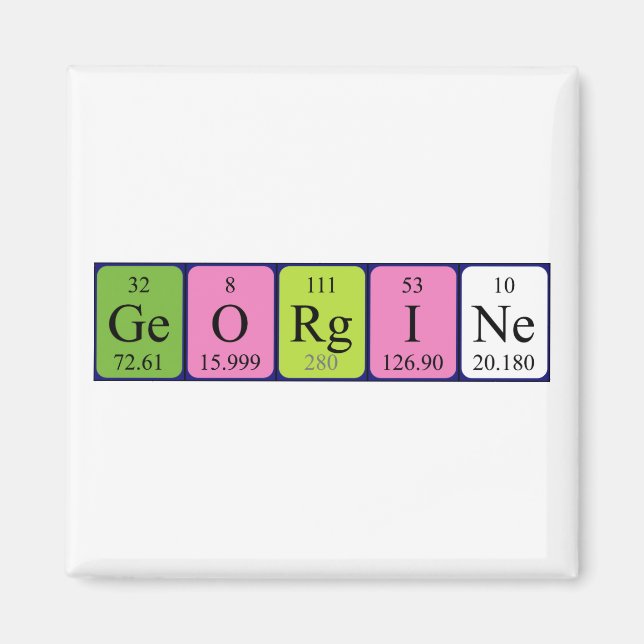 Georgine periodic table name magnet (Front)