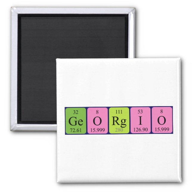 Georgio periodic table name magnet (Front)