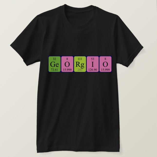 Georgio periodic table name shirt (Design Front)