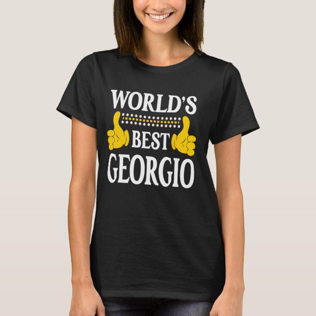 Georgio Personal Name Funny First Name World's Bes T-Shirt (Front)