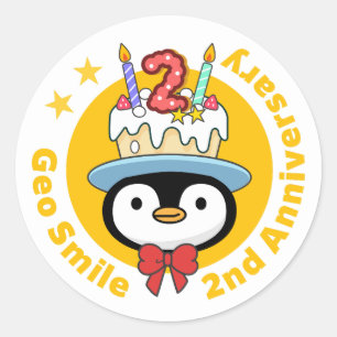 GeoSmile Classic Round Sticker