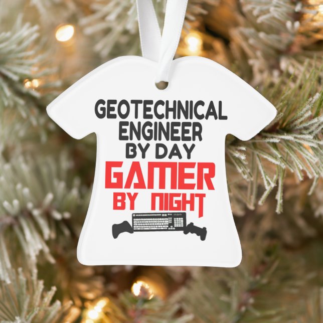 Geotechnical Engineer by Day Gamer by Night Ornament (Tree)