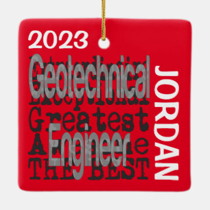 Geotechnical Engineer Extraordinaire CUSTOM Ceramic Ornament