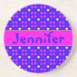 Gepersonaliseerde Stippen patroon Coaster