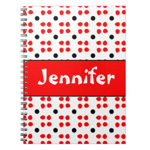 Gepersonaliseerde Stippen patroon Notebook