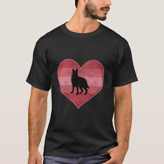 Ger Shepherd Day He Love T-Shirt (Front)
