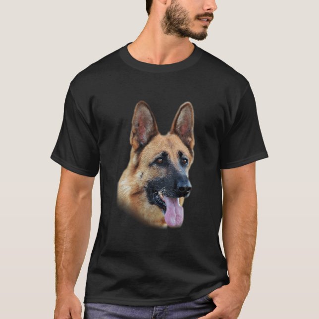 Ger Shepherd Face T-Shirt (Front)