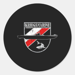 Ger Ww2 Kriegsmarine Emblem In The Pocket U-Boat P Classic Round Sticker