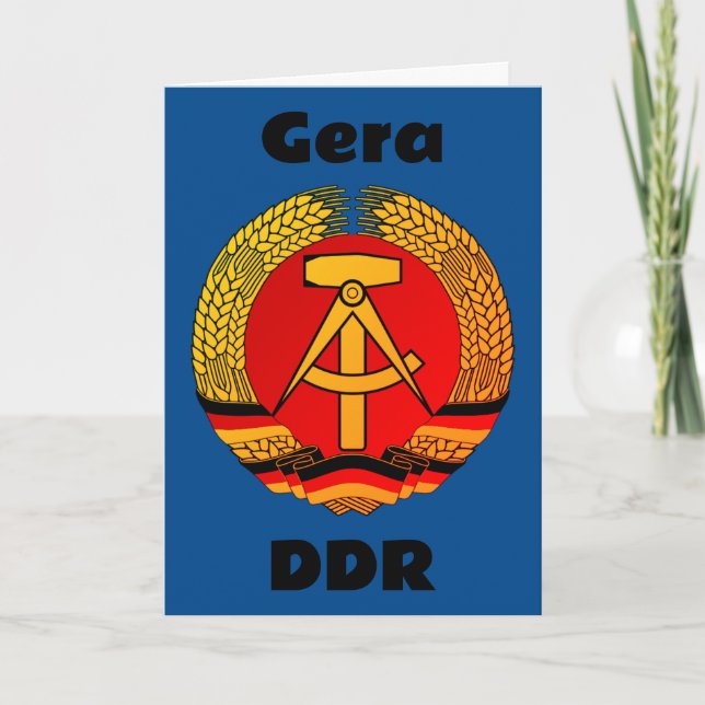 Gera, Deutsche Demokratische Republik - DDR GDR Thank You Card (Front)