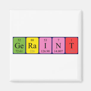 Geraint periodic table name magnet